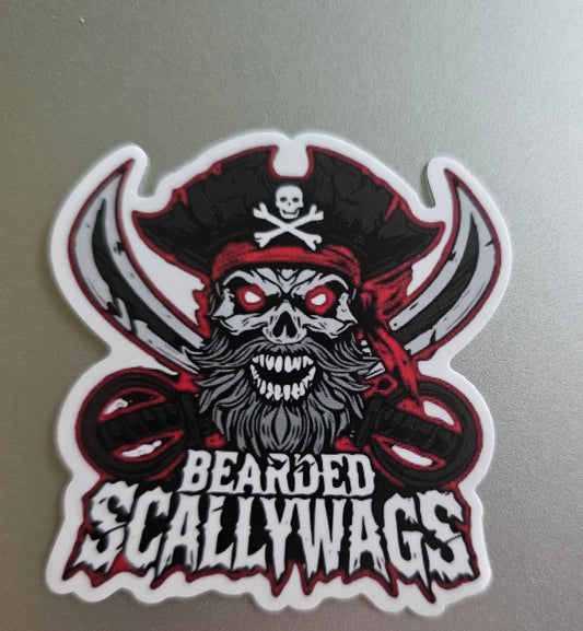 Bearded Scallywags Collaboration Sticker